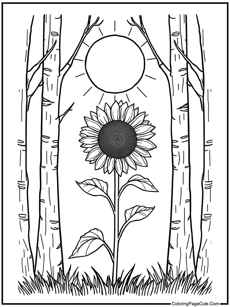 Sunflower reaching for sun