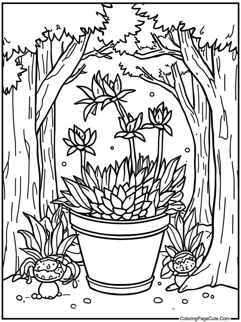 Succulent garden in pot