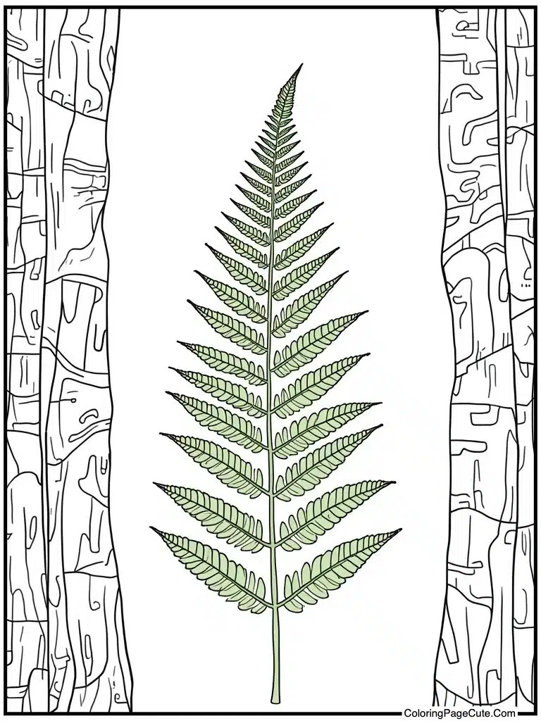 Fern leaf green texture