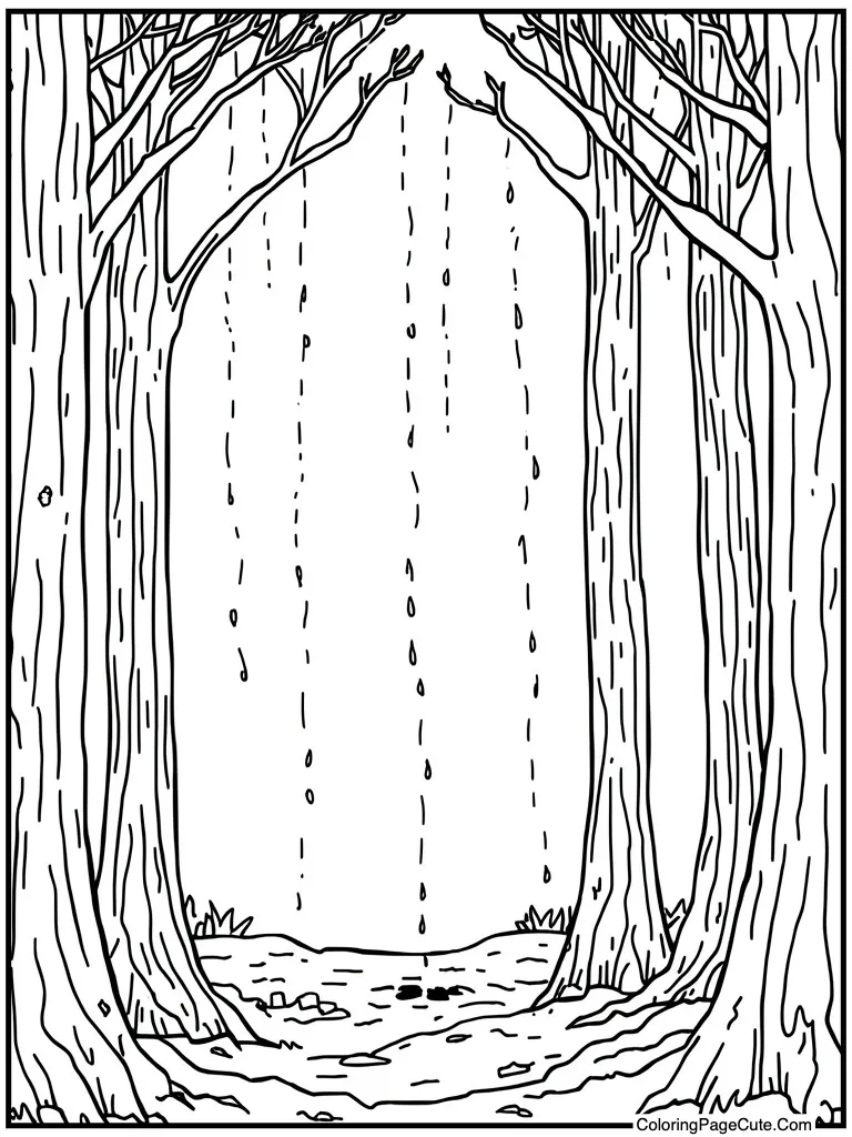 Rain drops falling down