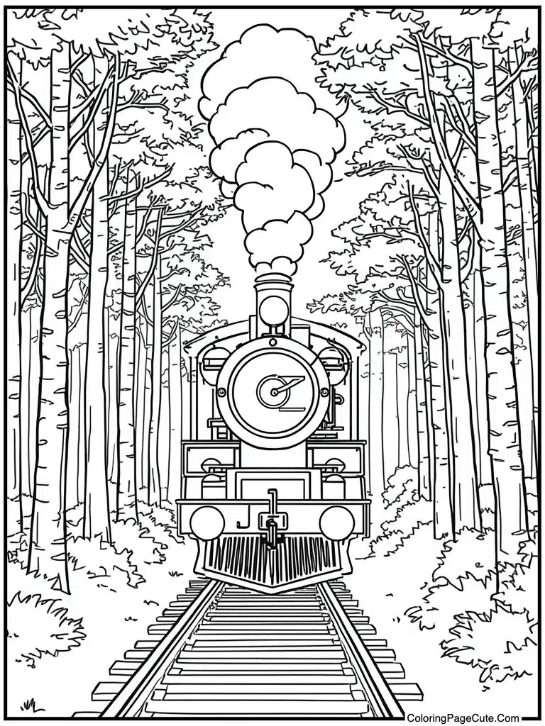 Train steam engine smoke