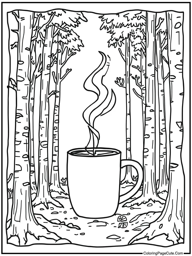 Coffee mug steam rising