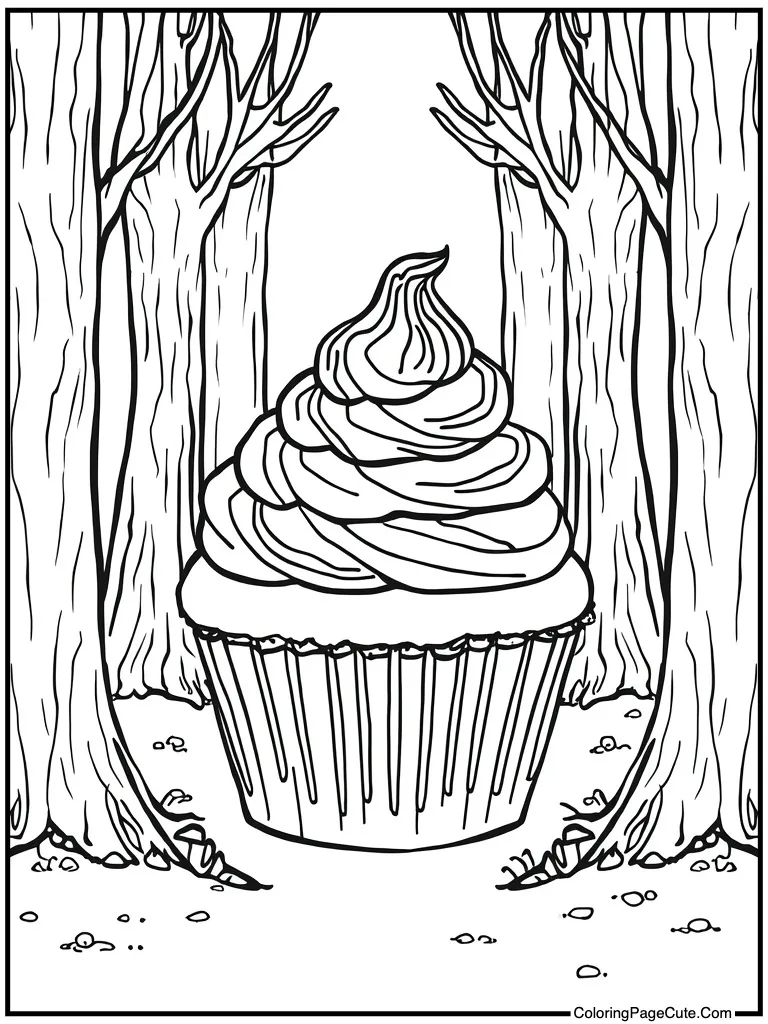 Cupcake with swirl frosting