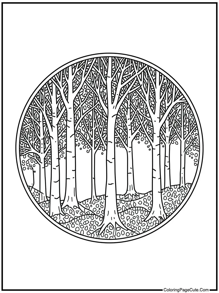 Mandala circle intricate lines