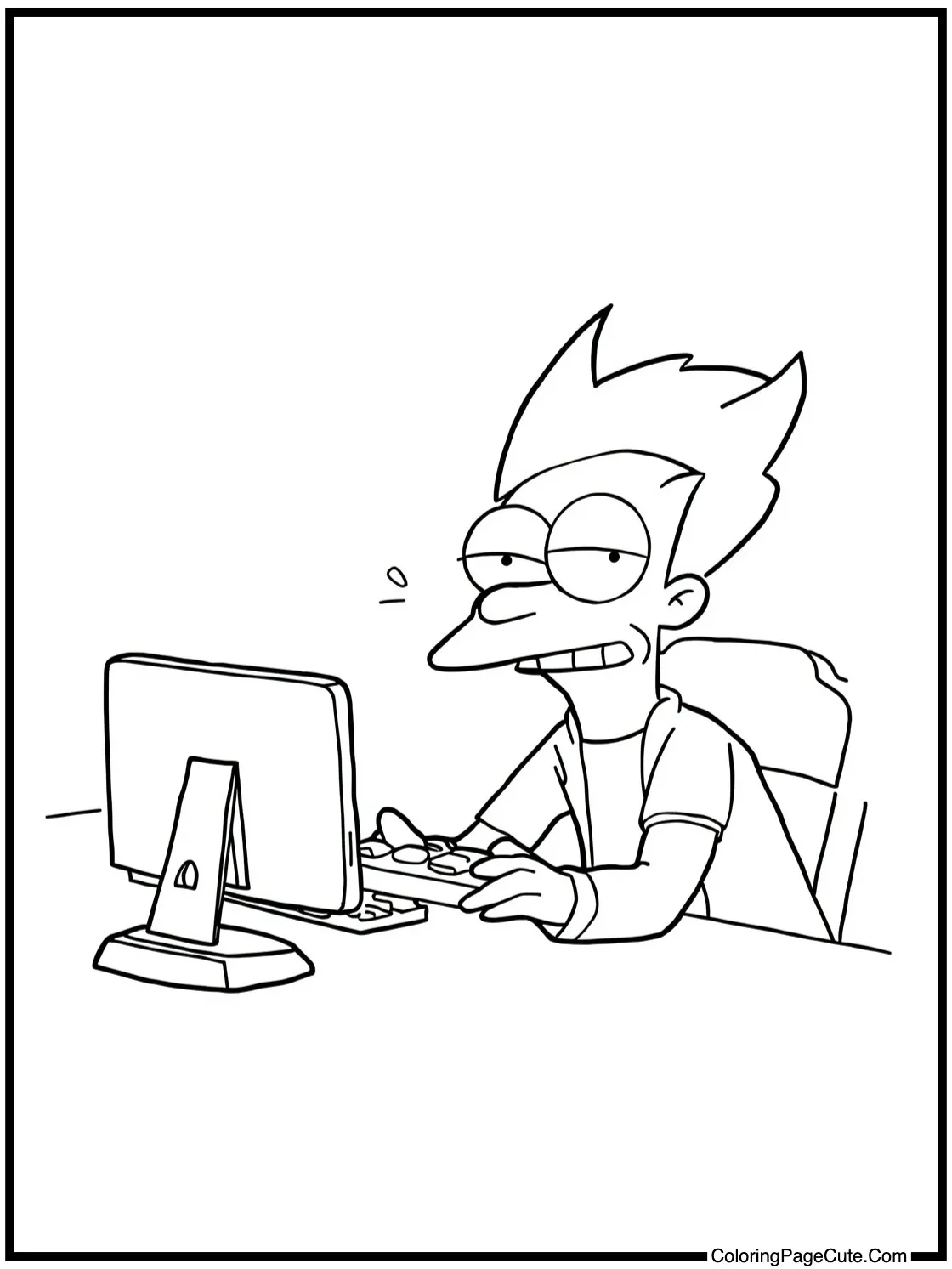 Fry playing video games