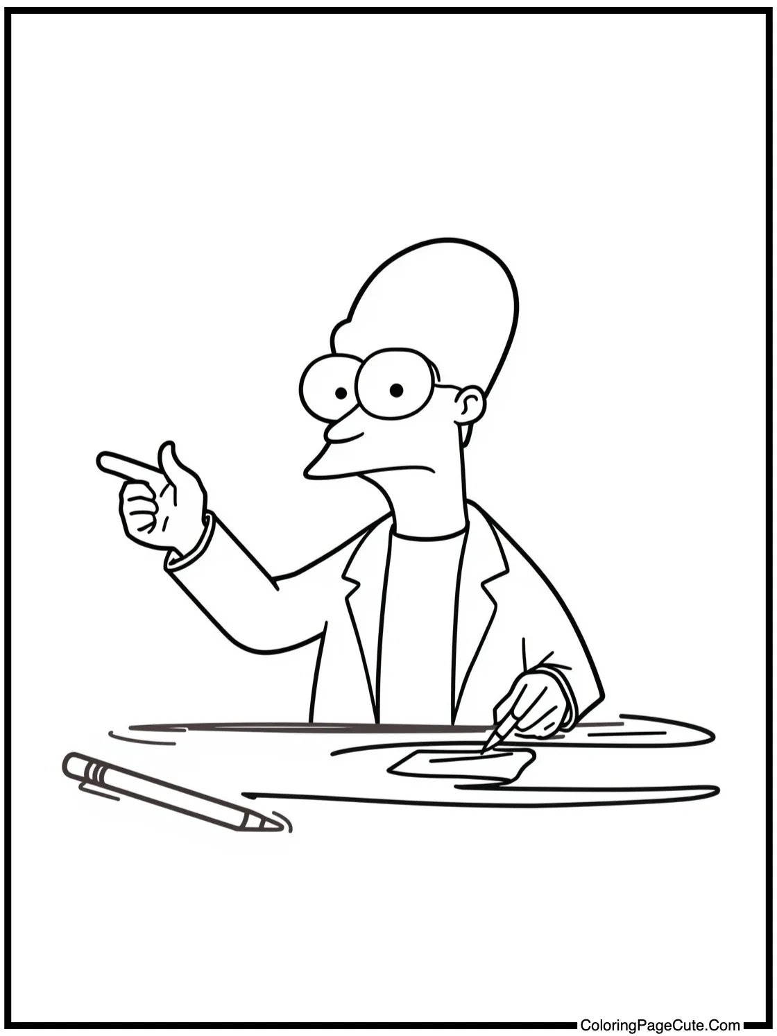 Professor explaining theories