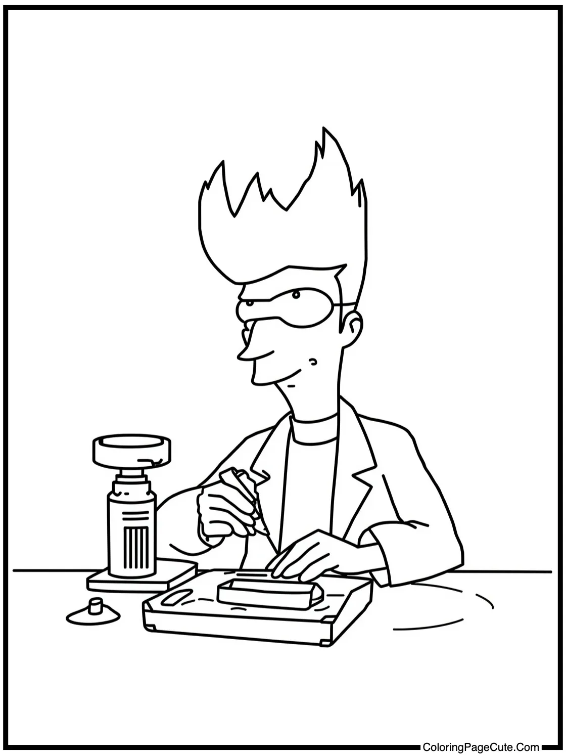 Professor tinkering gadgets