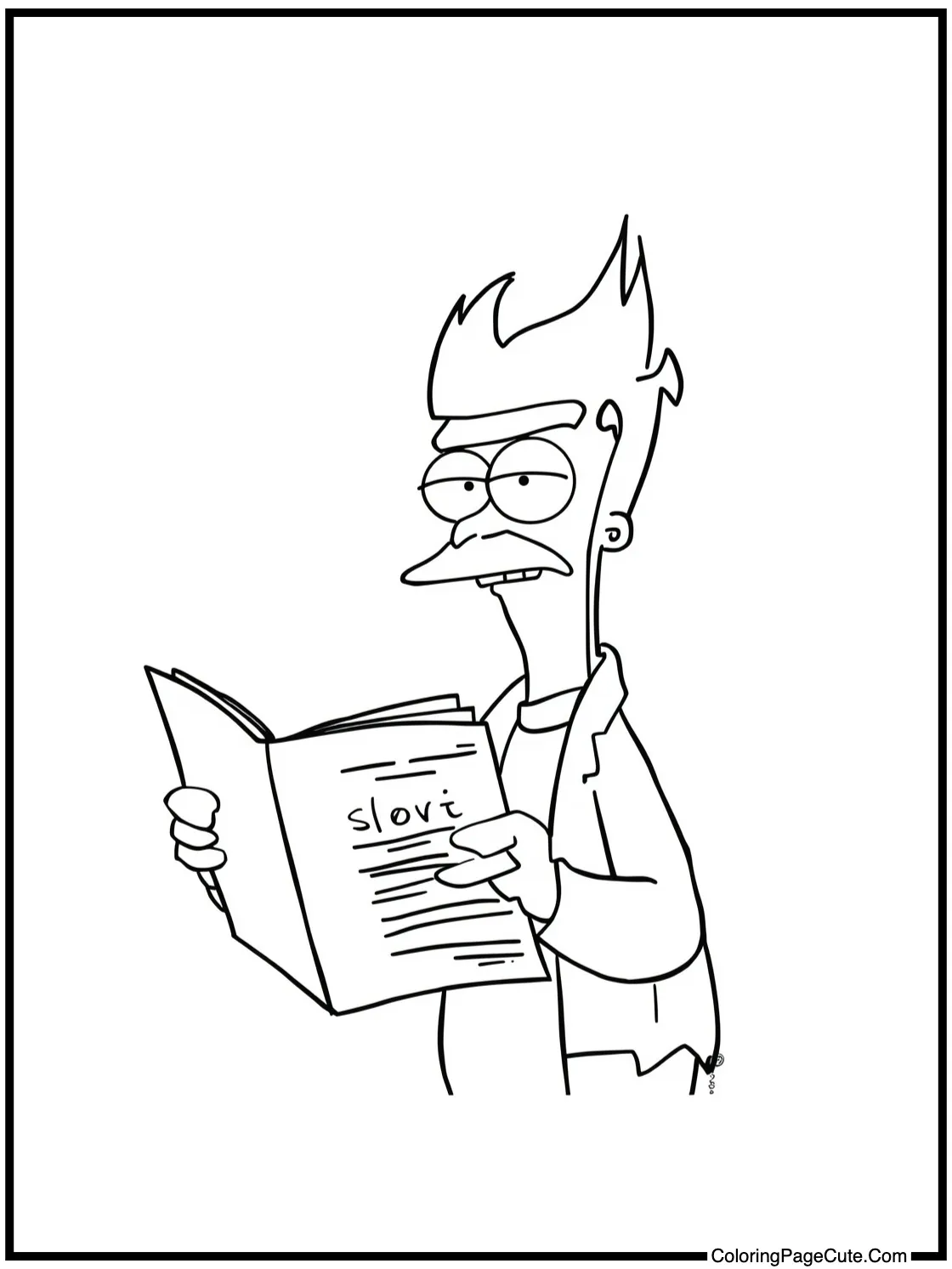 Scruffy reading newspaper