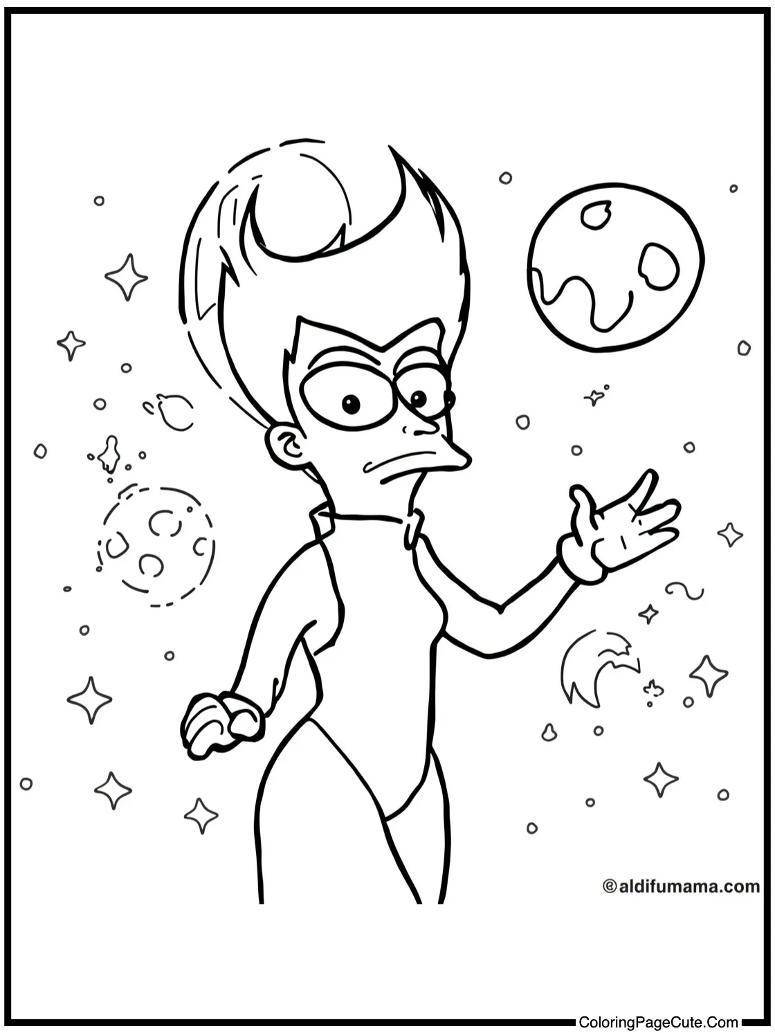 Leela exploring space