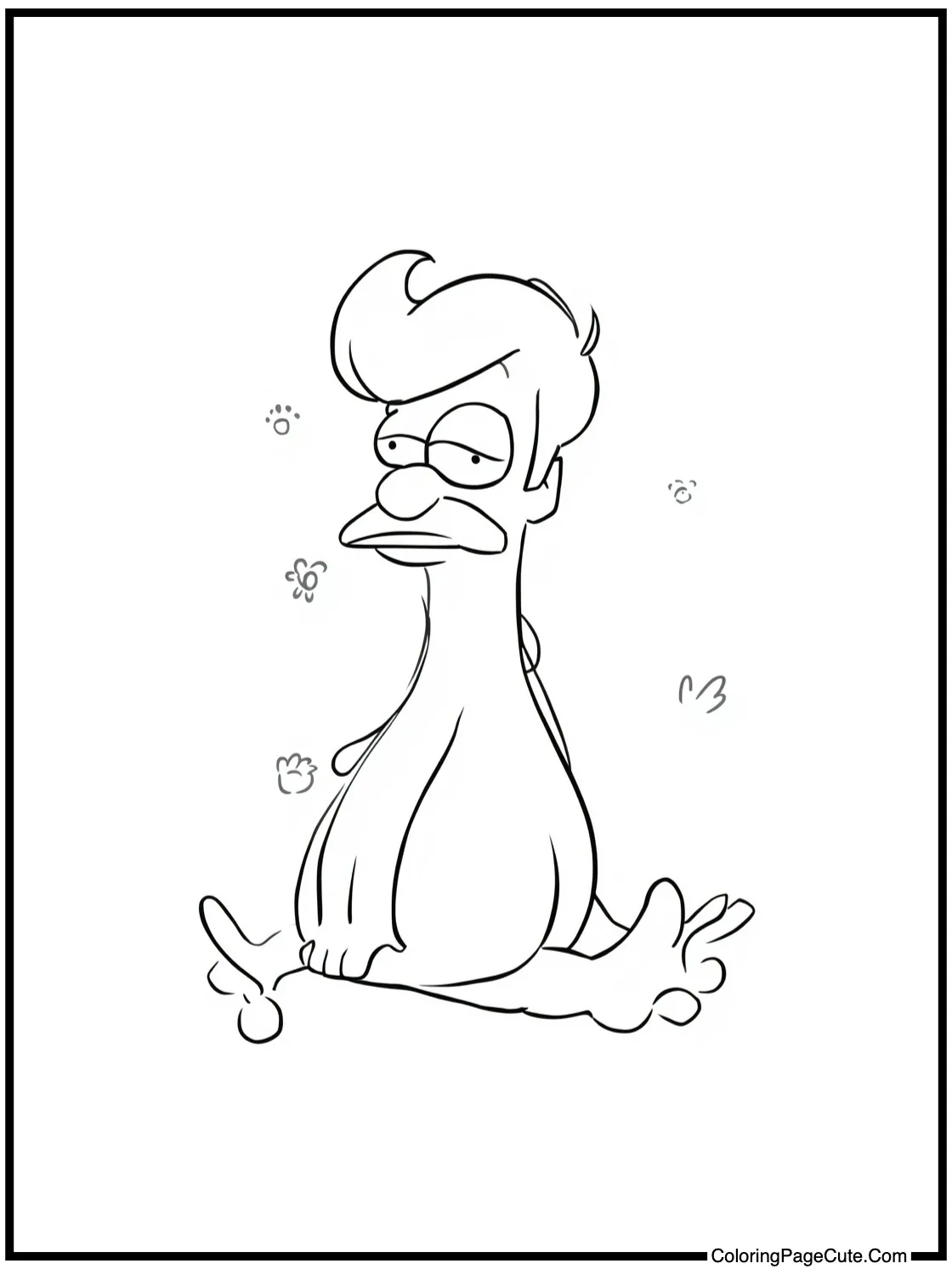 Scruffy relaxing calmly