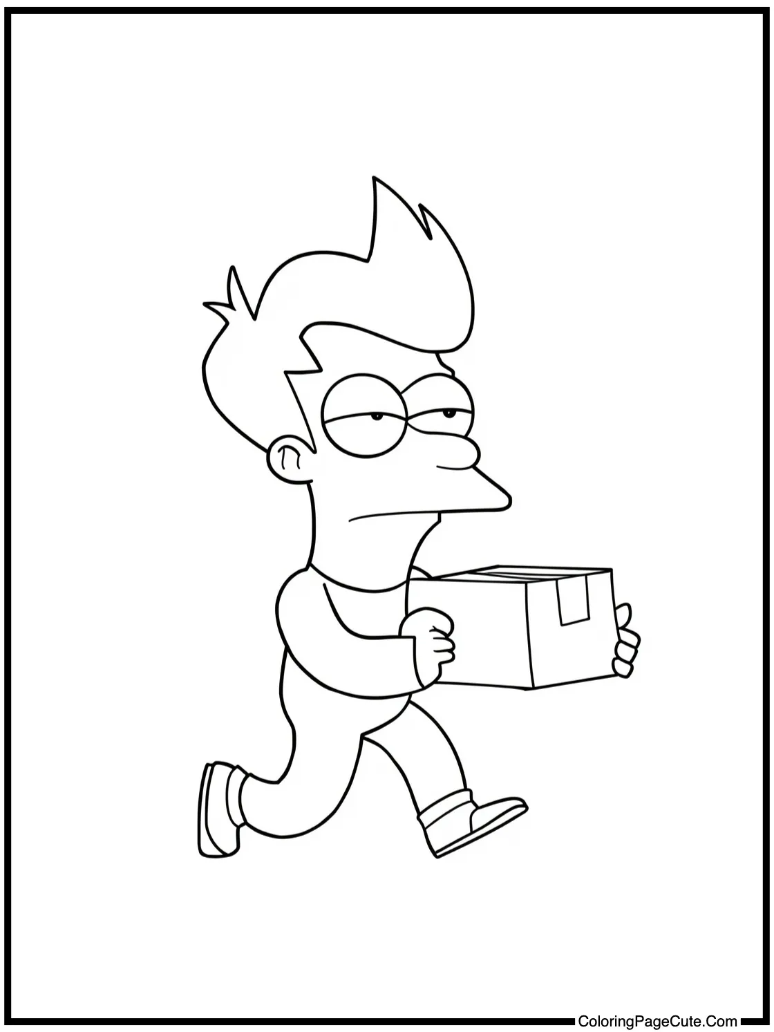 Fry delivering packages