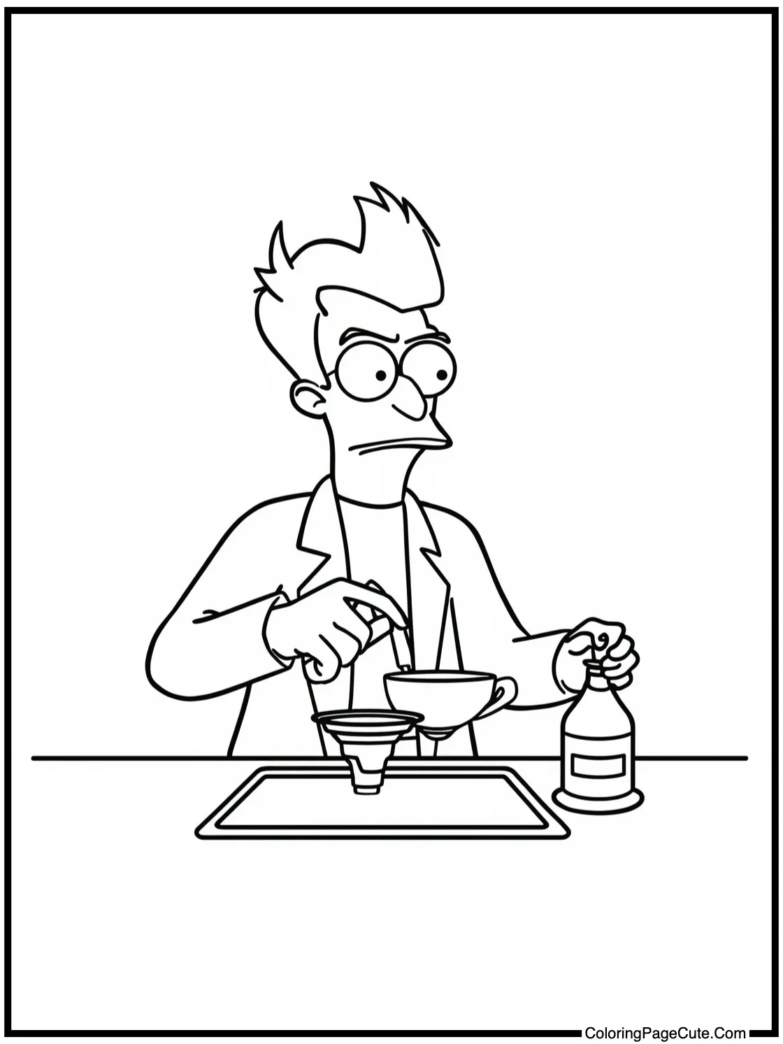 Professor making coffee