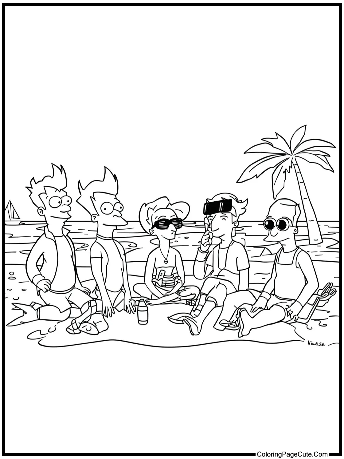 Crew at beach