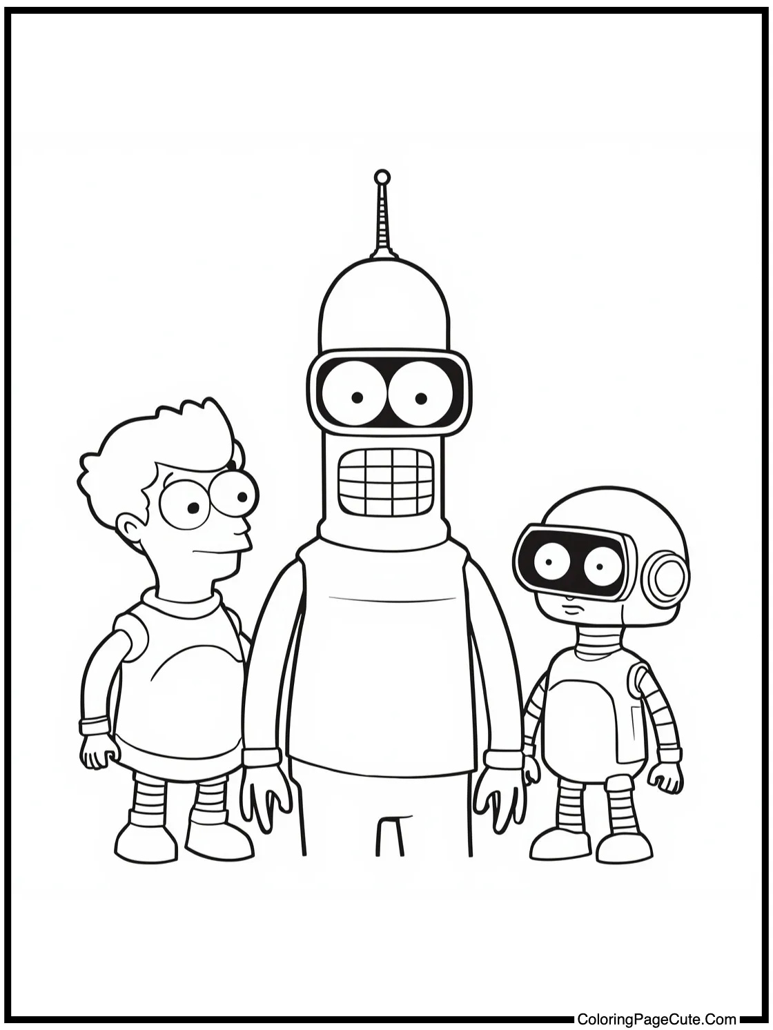 Bender with robot friends