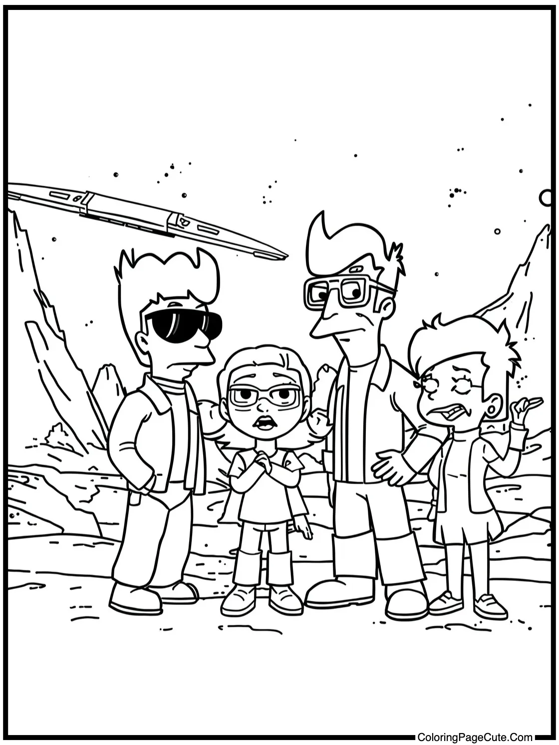 Crew exploring new planet