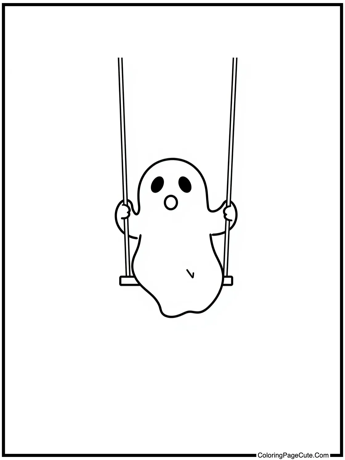 riding a swing.