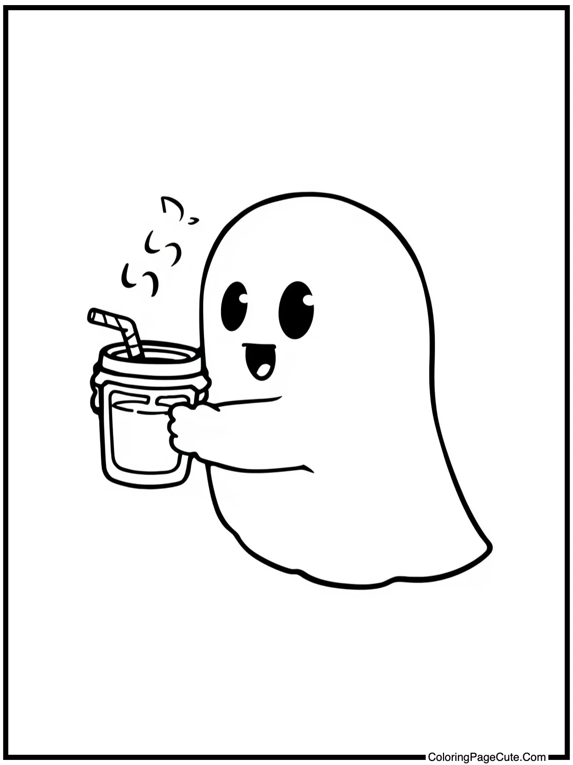 enjoying a warm drink.