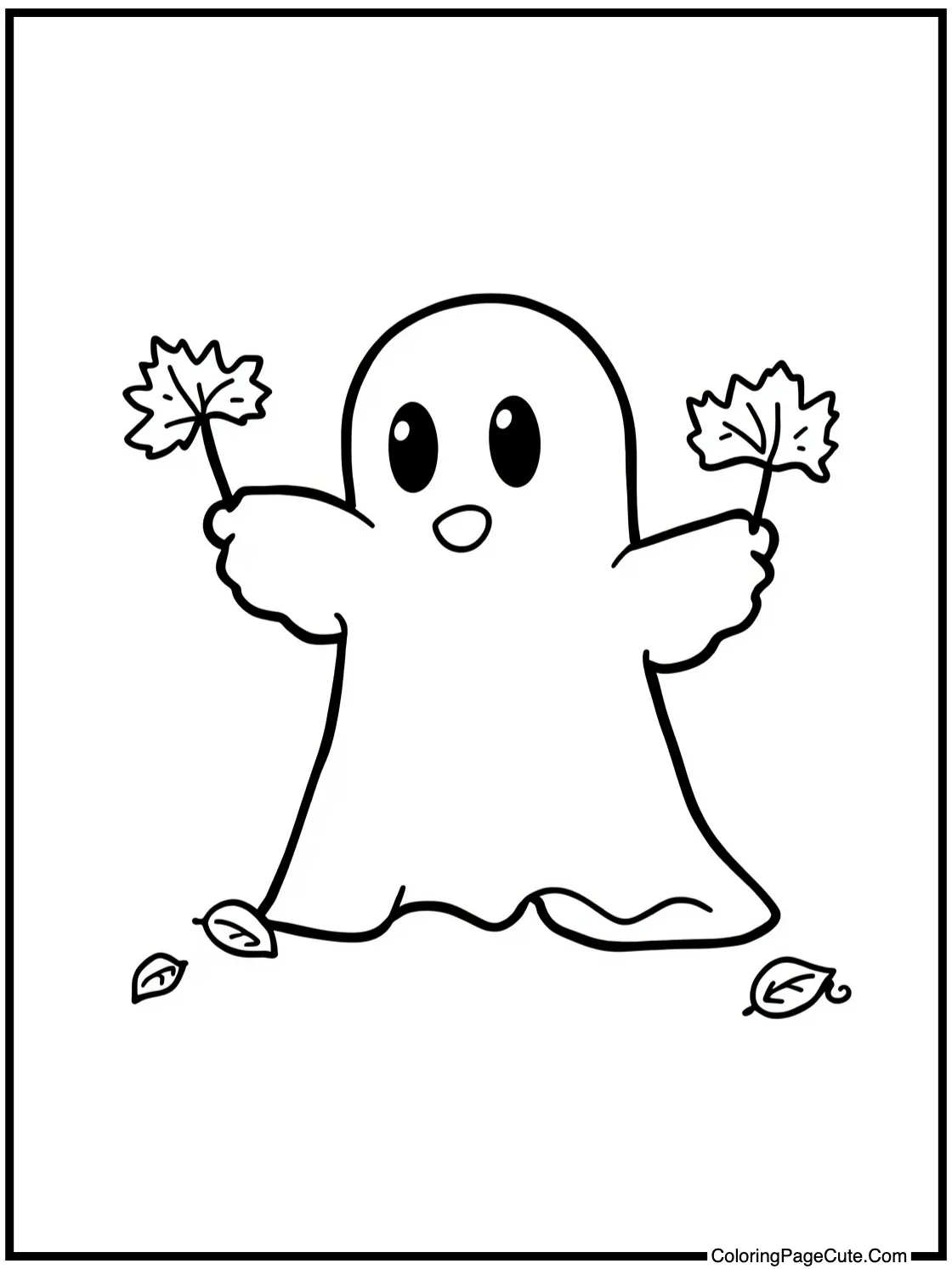 collecting autumn leaves.