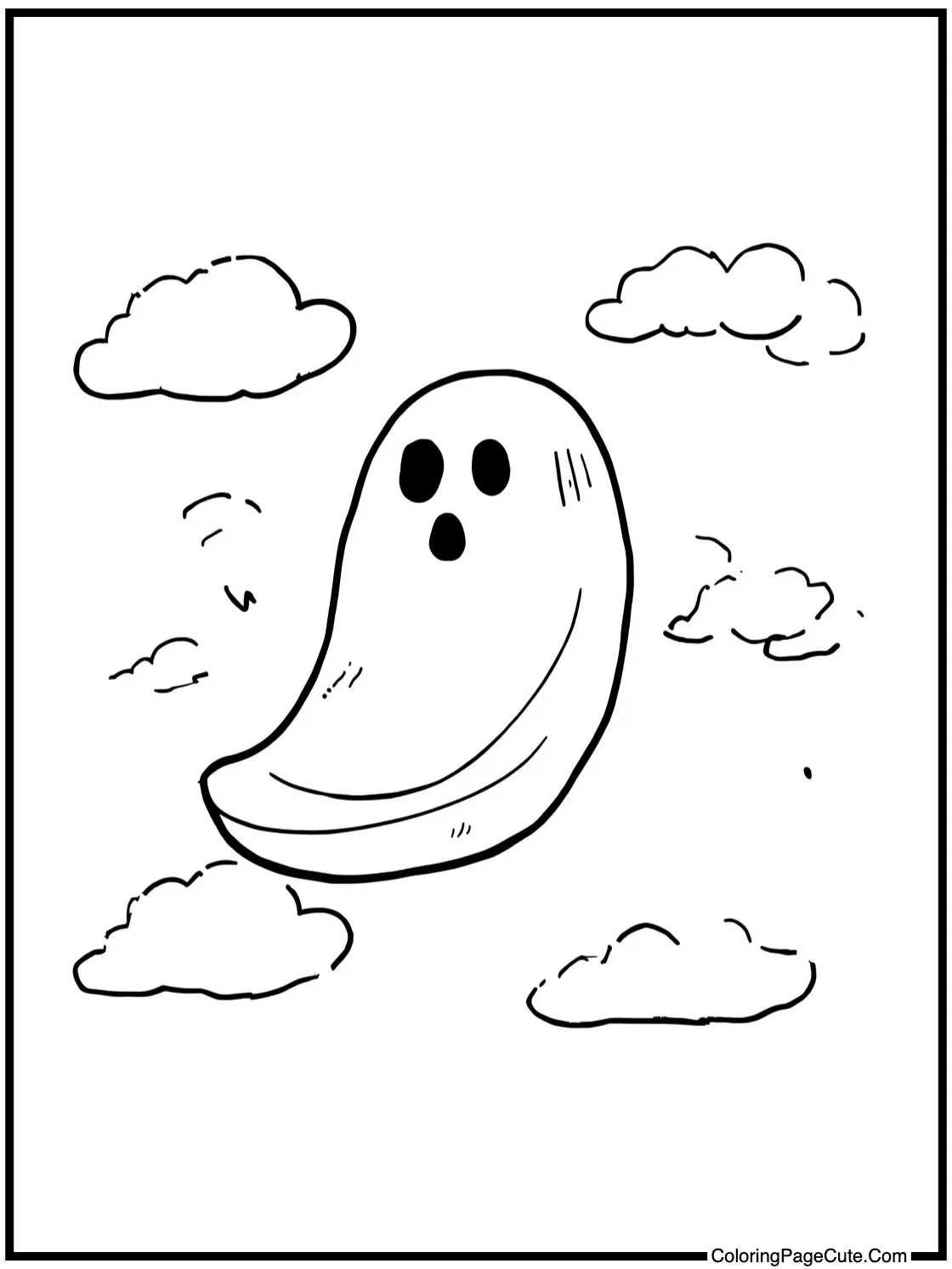 floating through clouds.