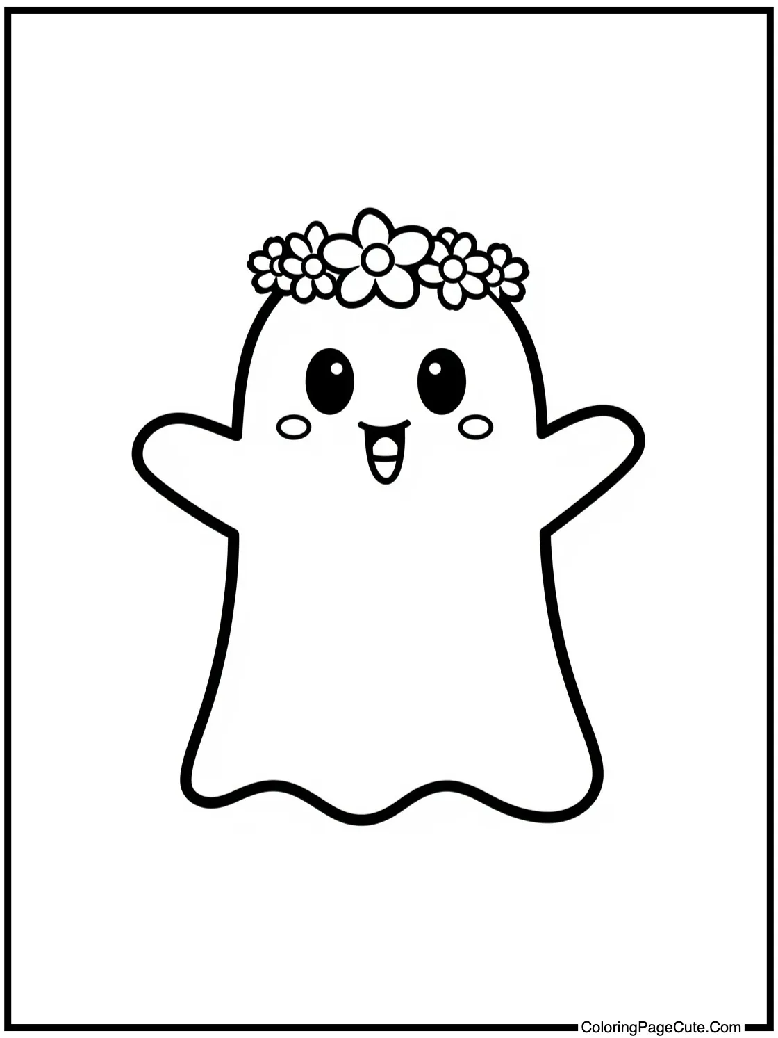 with a flower crown.