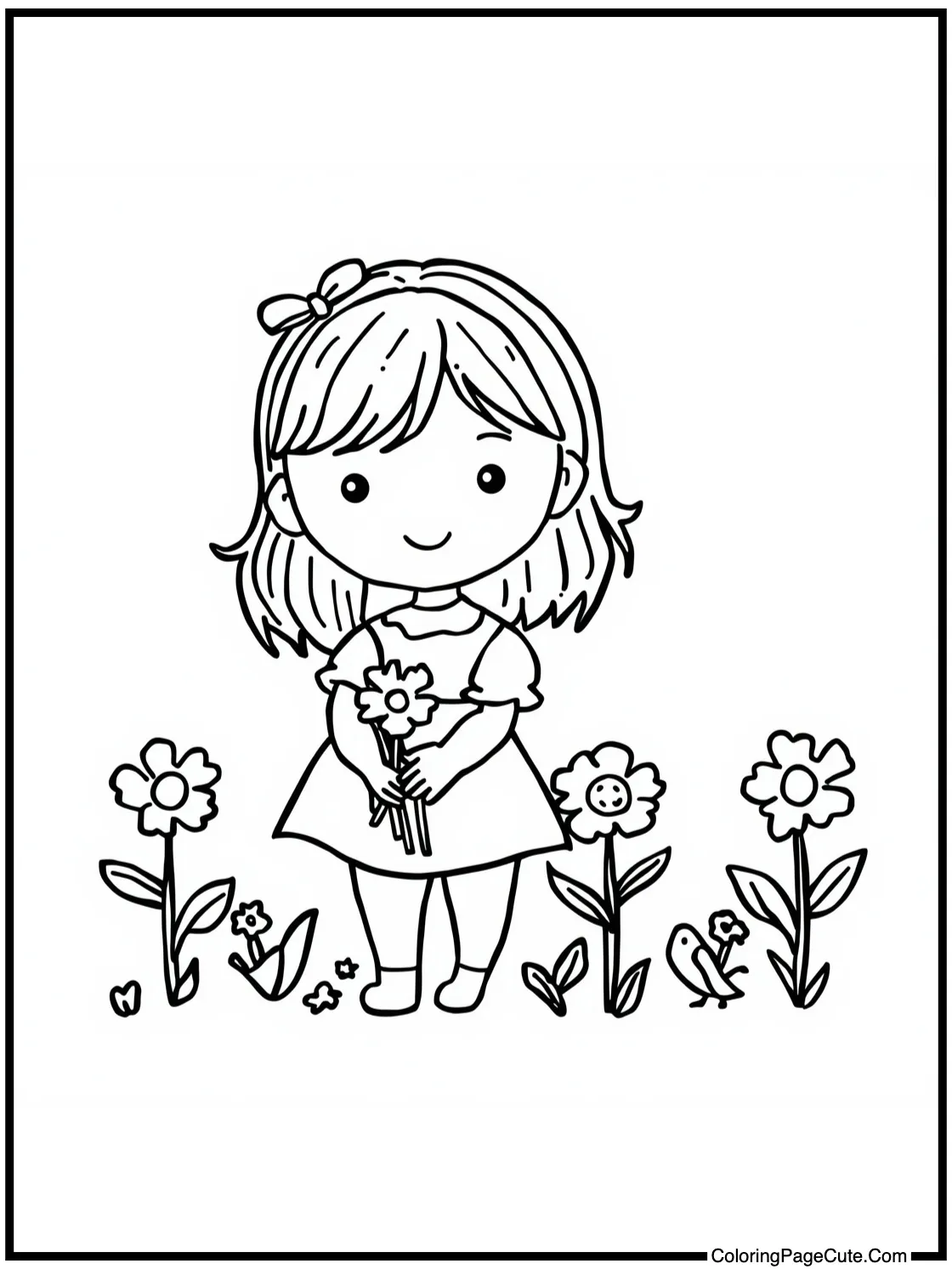 picking spring flowers