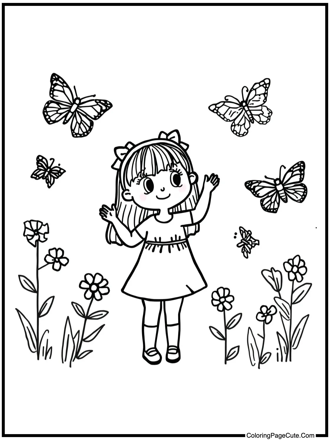 watching pretty butterflies