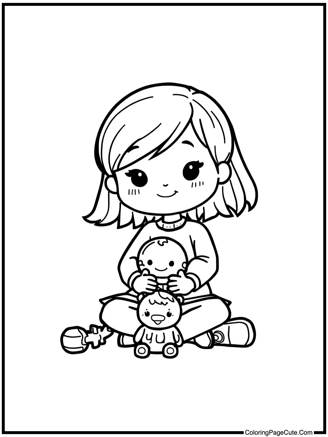 sharing a favorite toy