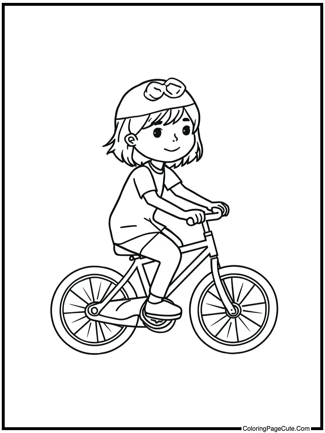 riding a bicycle