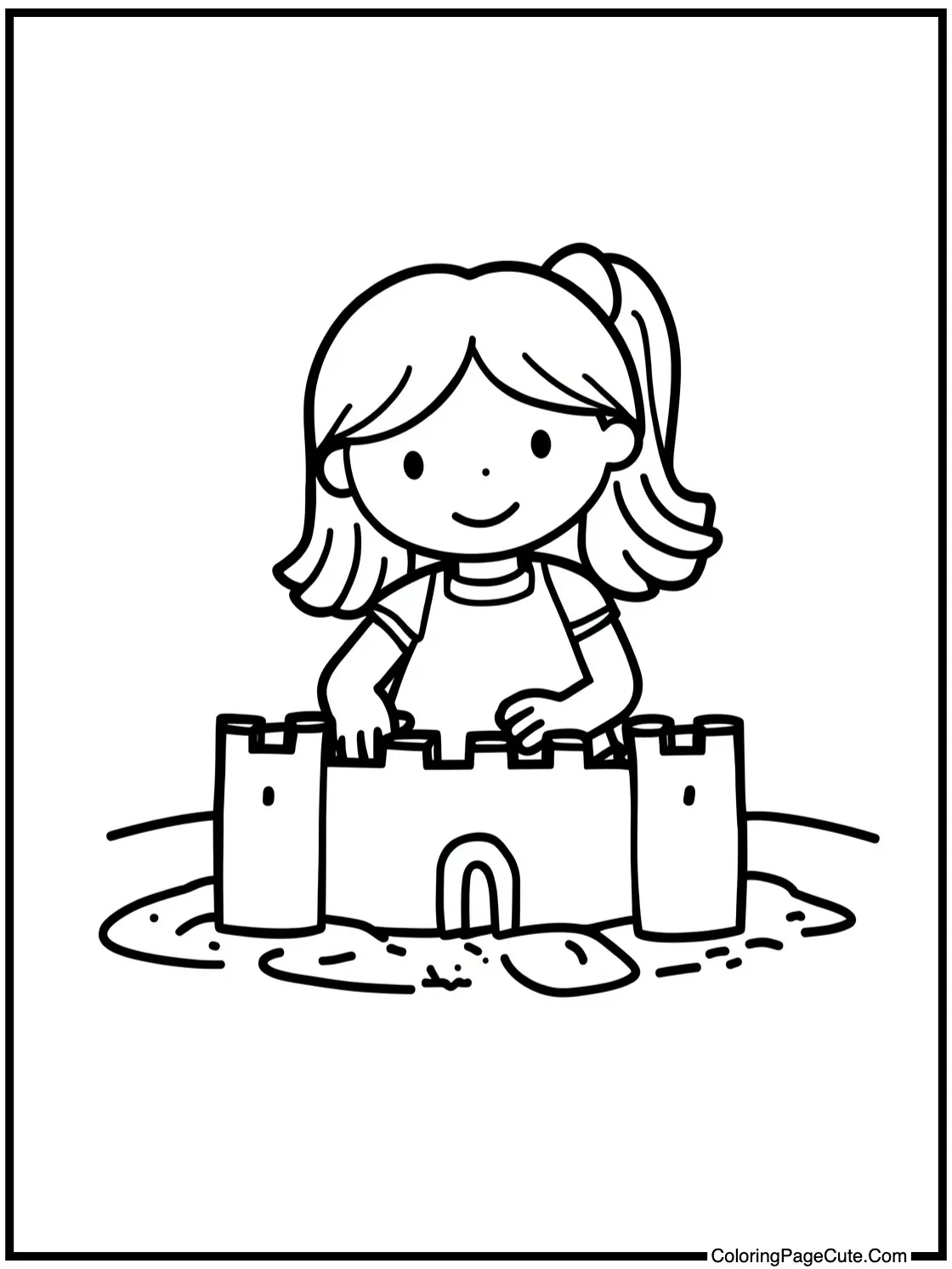 building a sandcastle