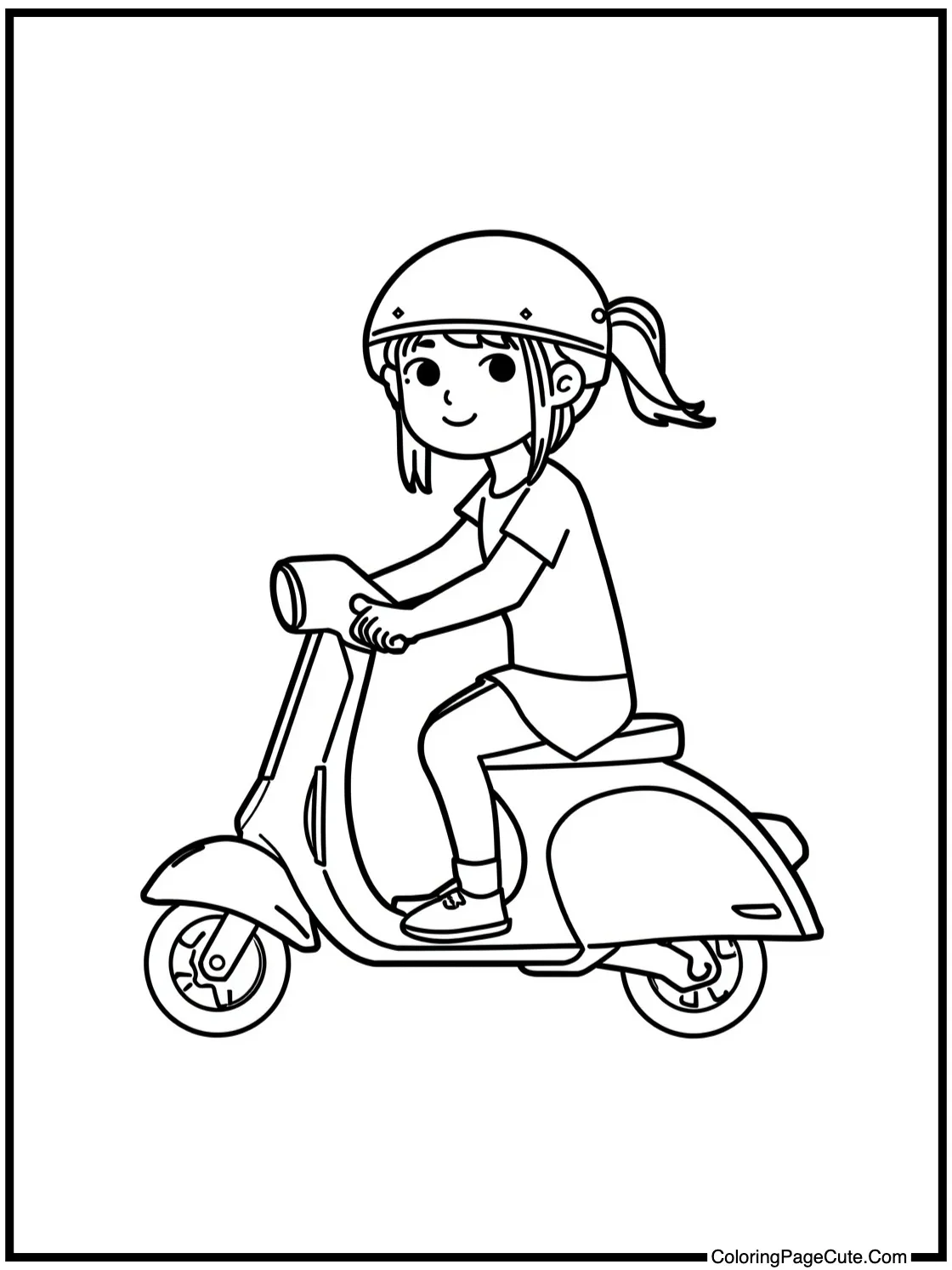riding a scooter