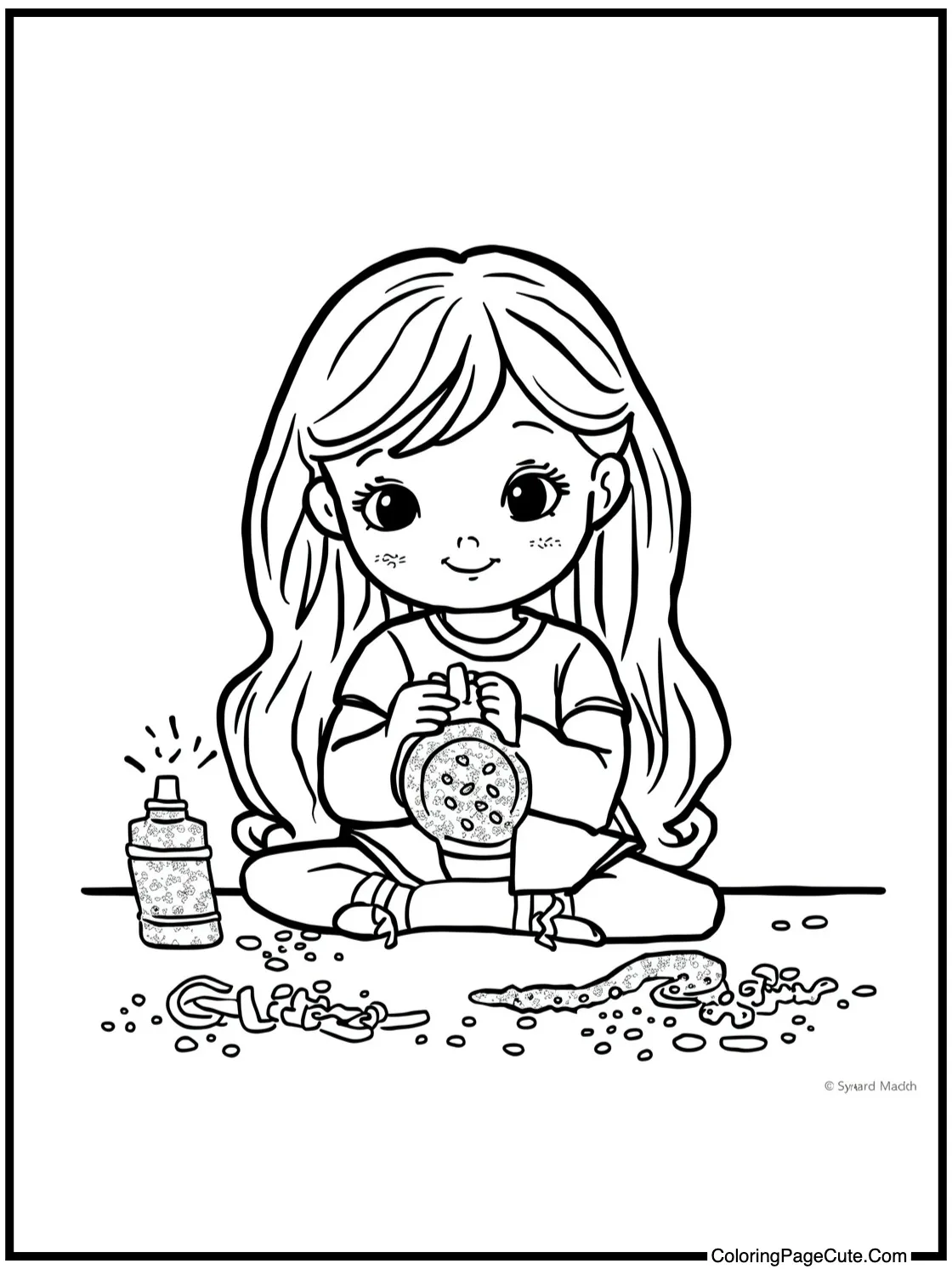 playing with glitter