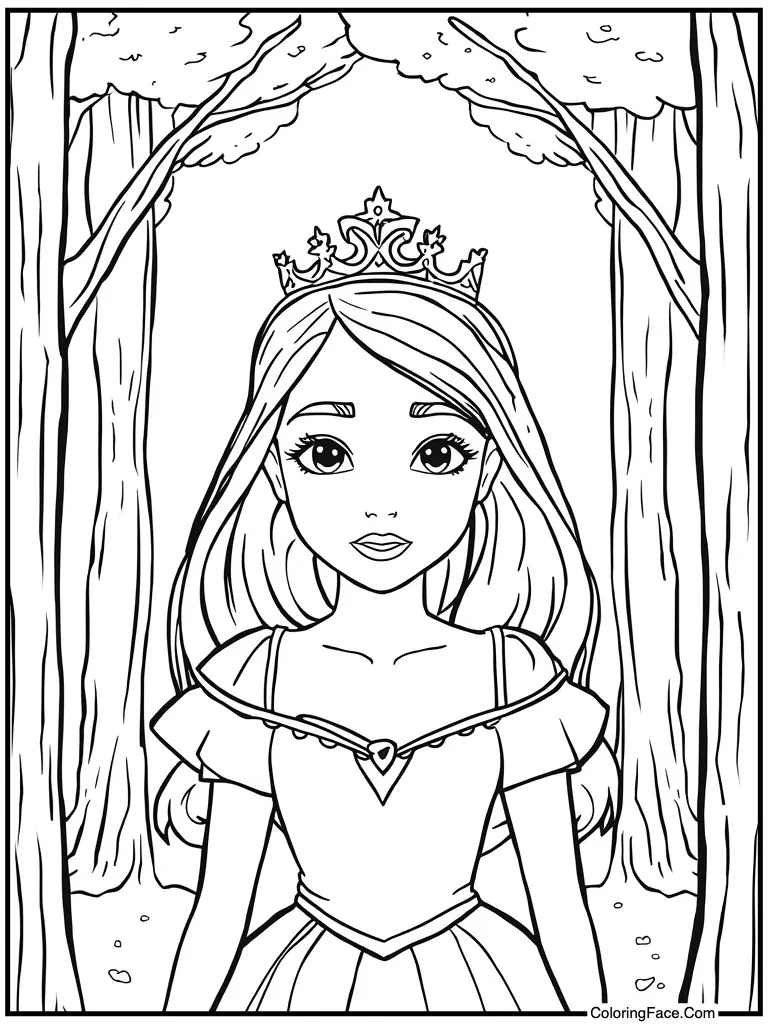 Wearing a princess crown