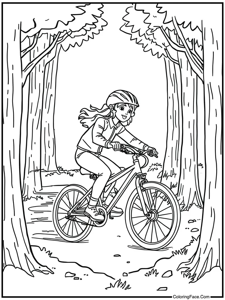 Riding a bicycle fast