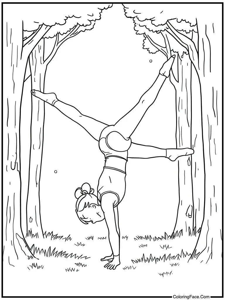 Gymnastics doing a flip