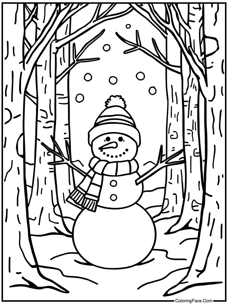 Building a winter snowman