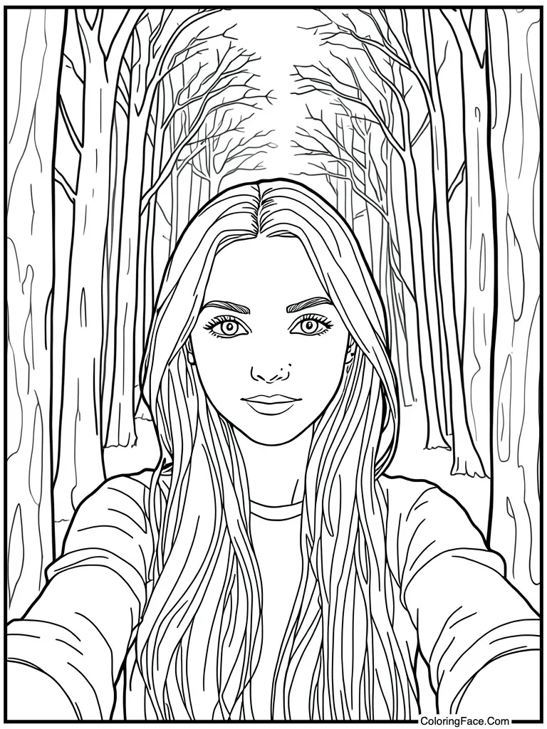 Taking a selfie photo