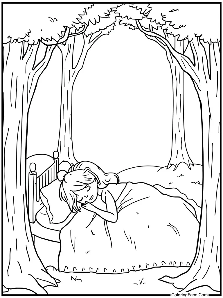 Sleeping in cozy bed