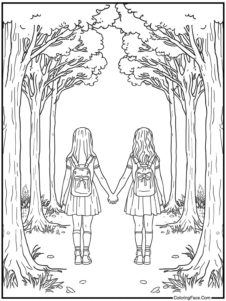 Best friends holding hands