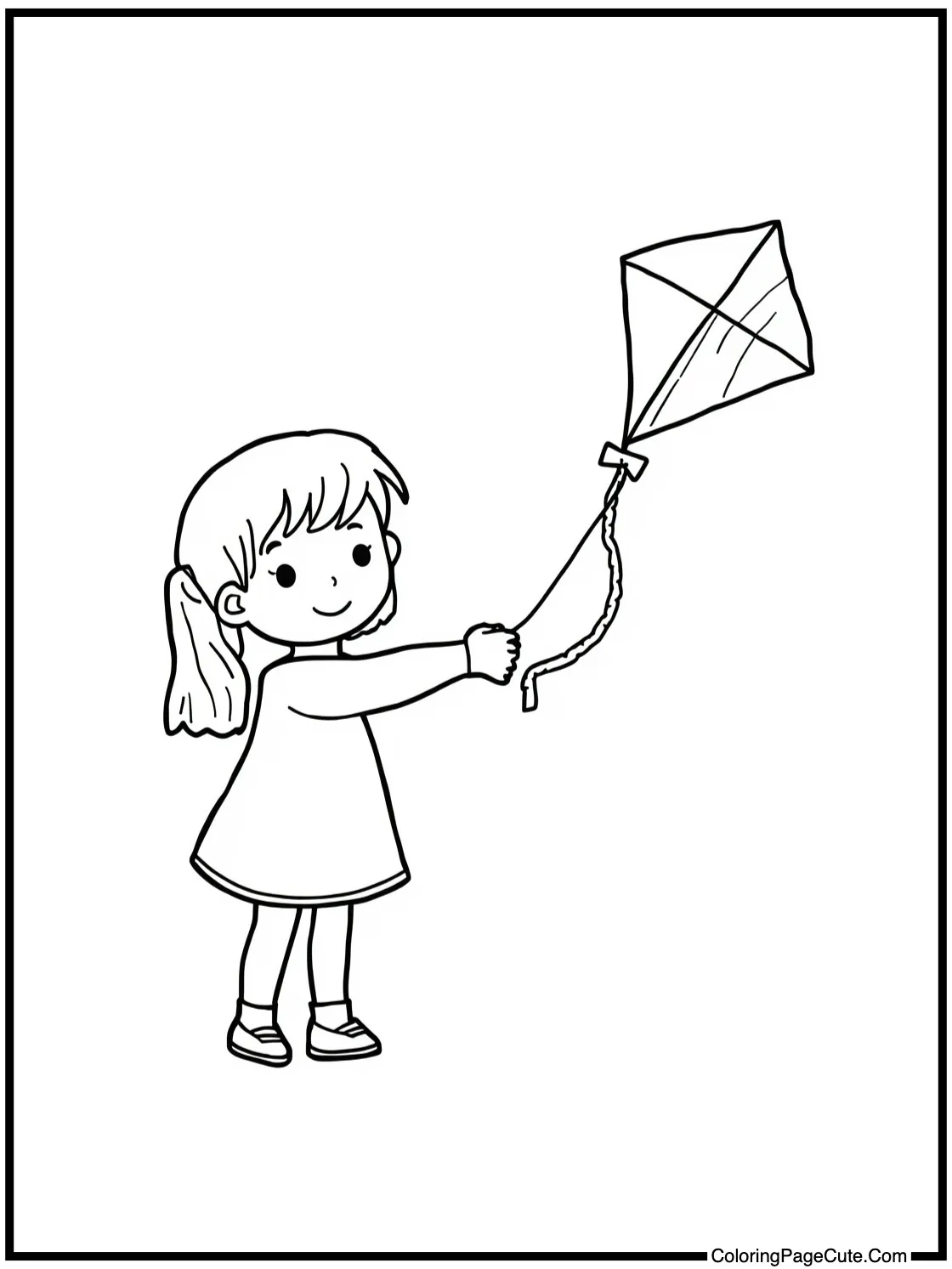 flying a colorful kite