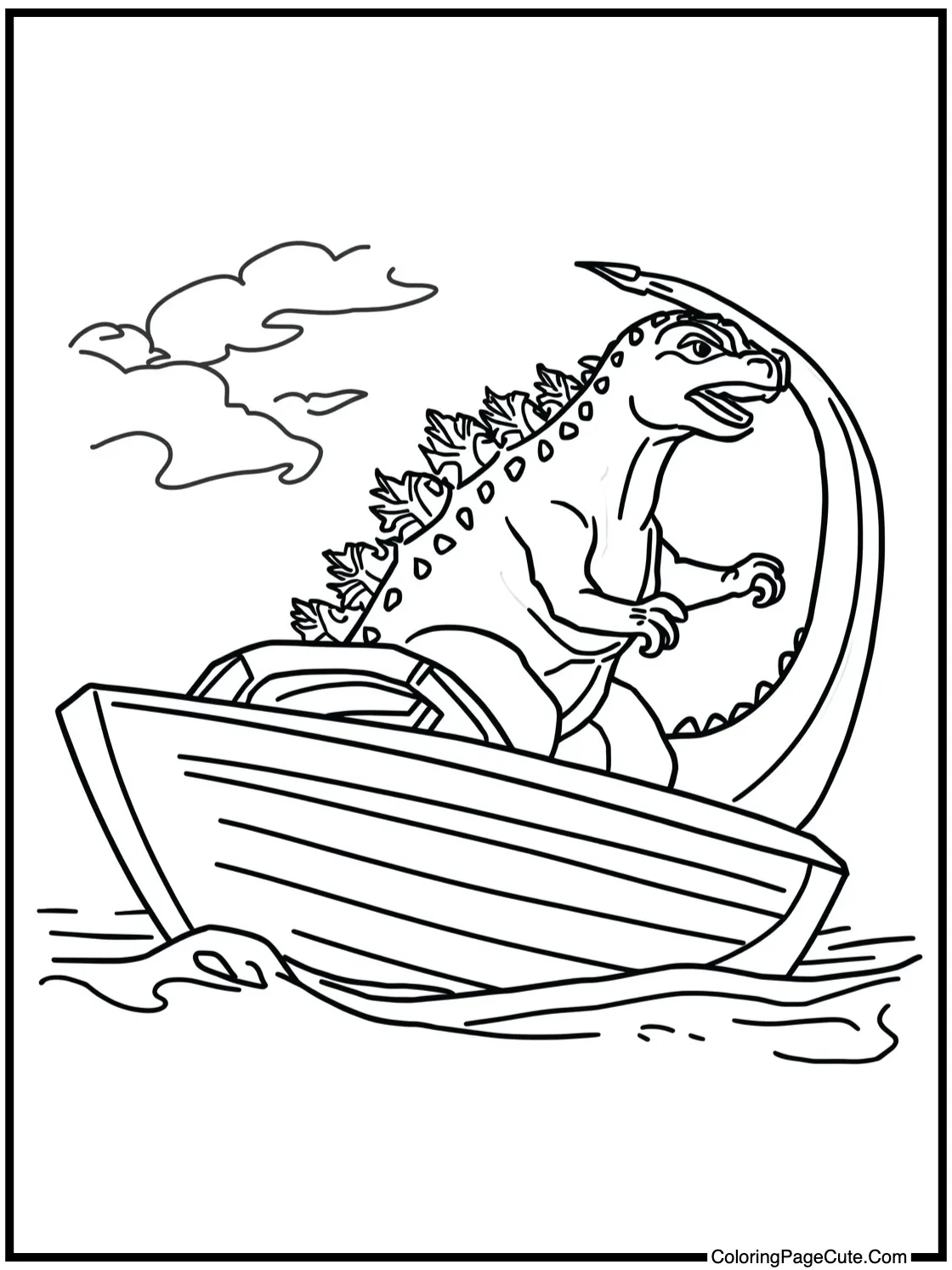 enjoying a boat ride.