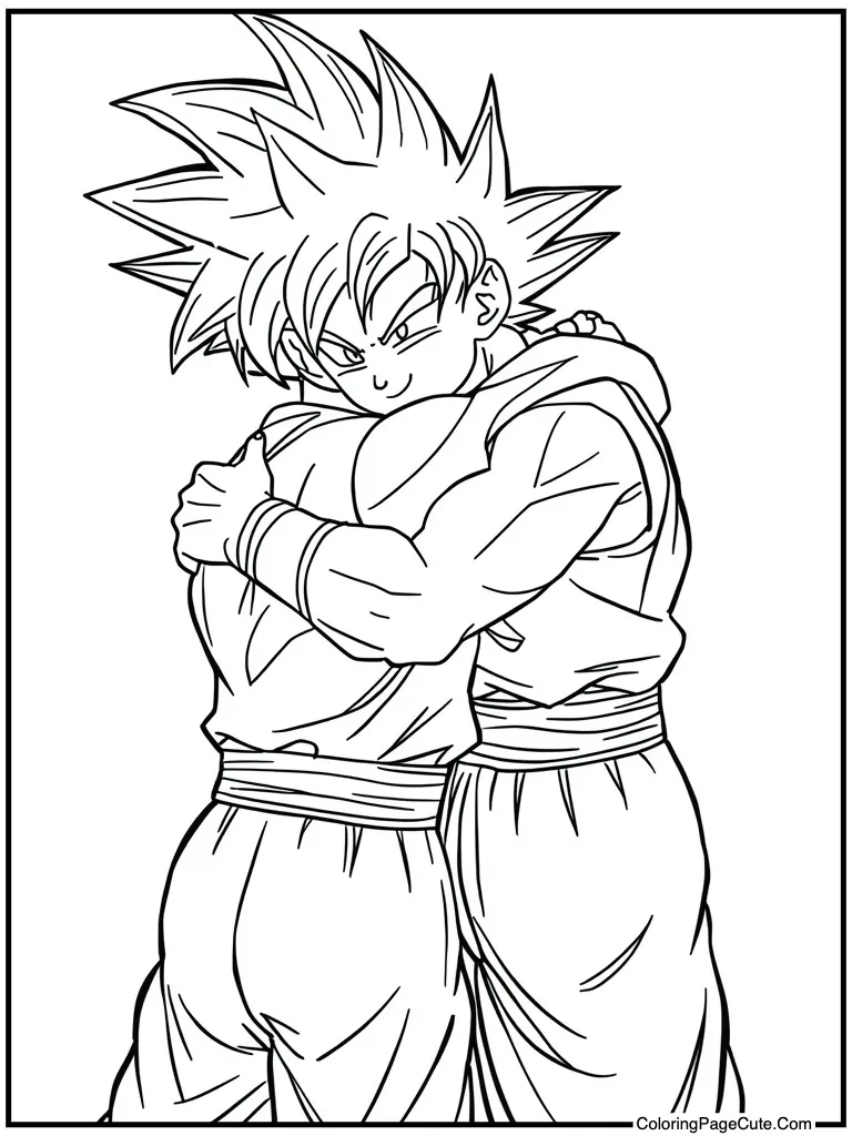 Z-Fighter hero hugging
