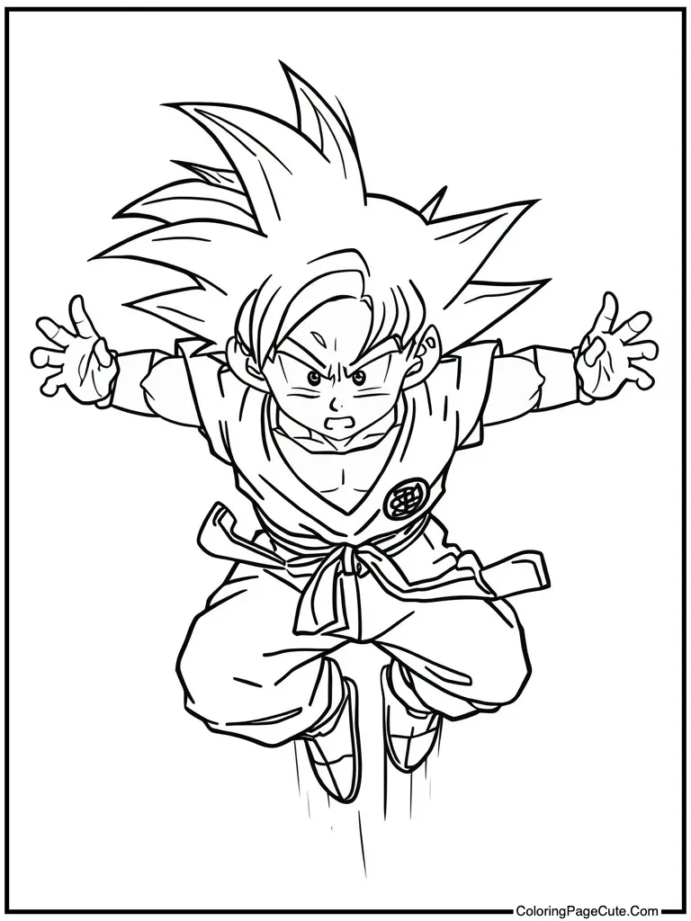 Flying with little Gohan