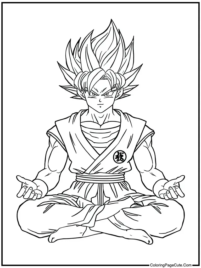 Z-Fighter hero meditating