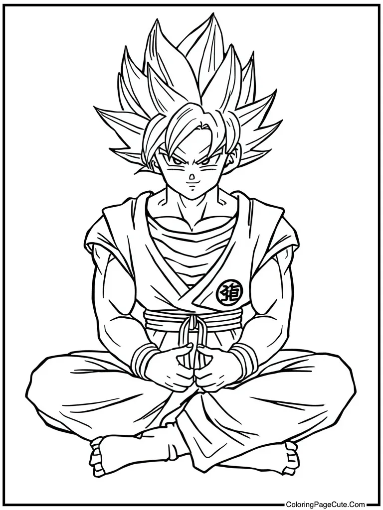 Hero sitting peacefully