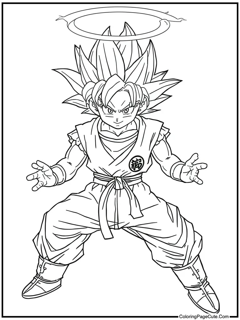 Martial artist with halo