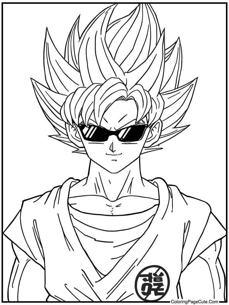 Figure wearing sunglasses