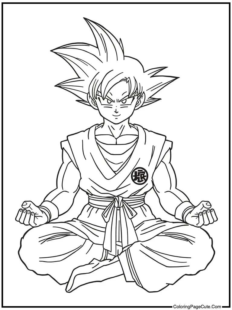 Martial artist meditating alone