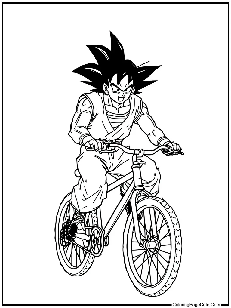 Hero riding a bicycle