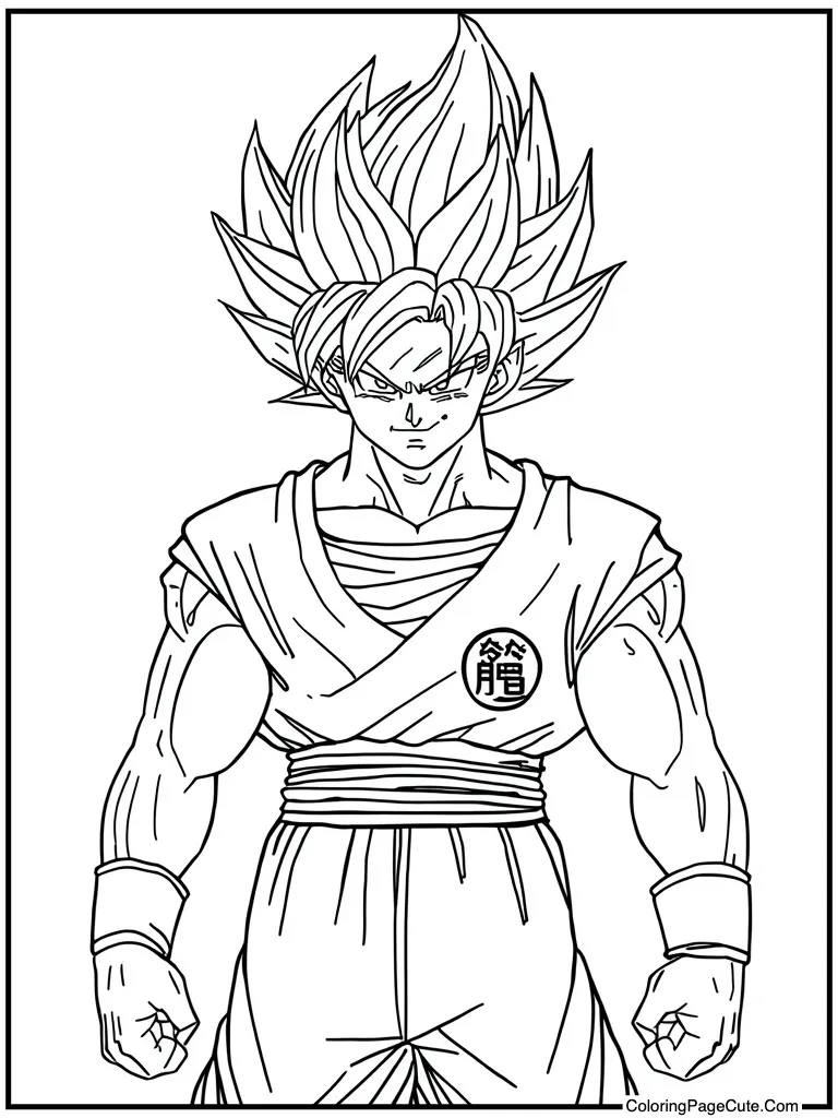 Saiyan warrior looking fierce