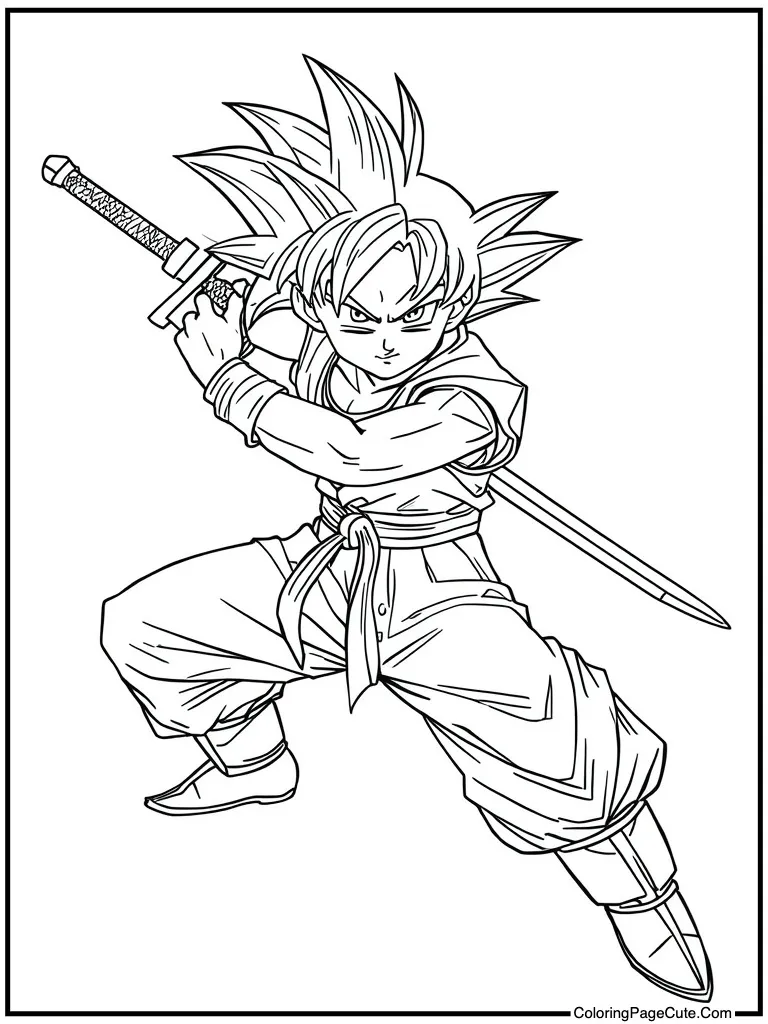 Martial artist with sword